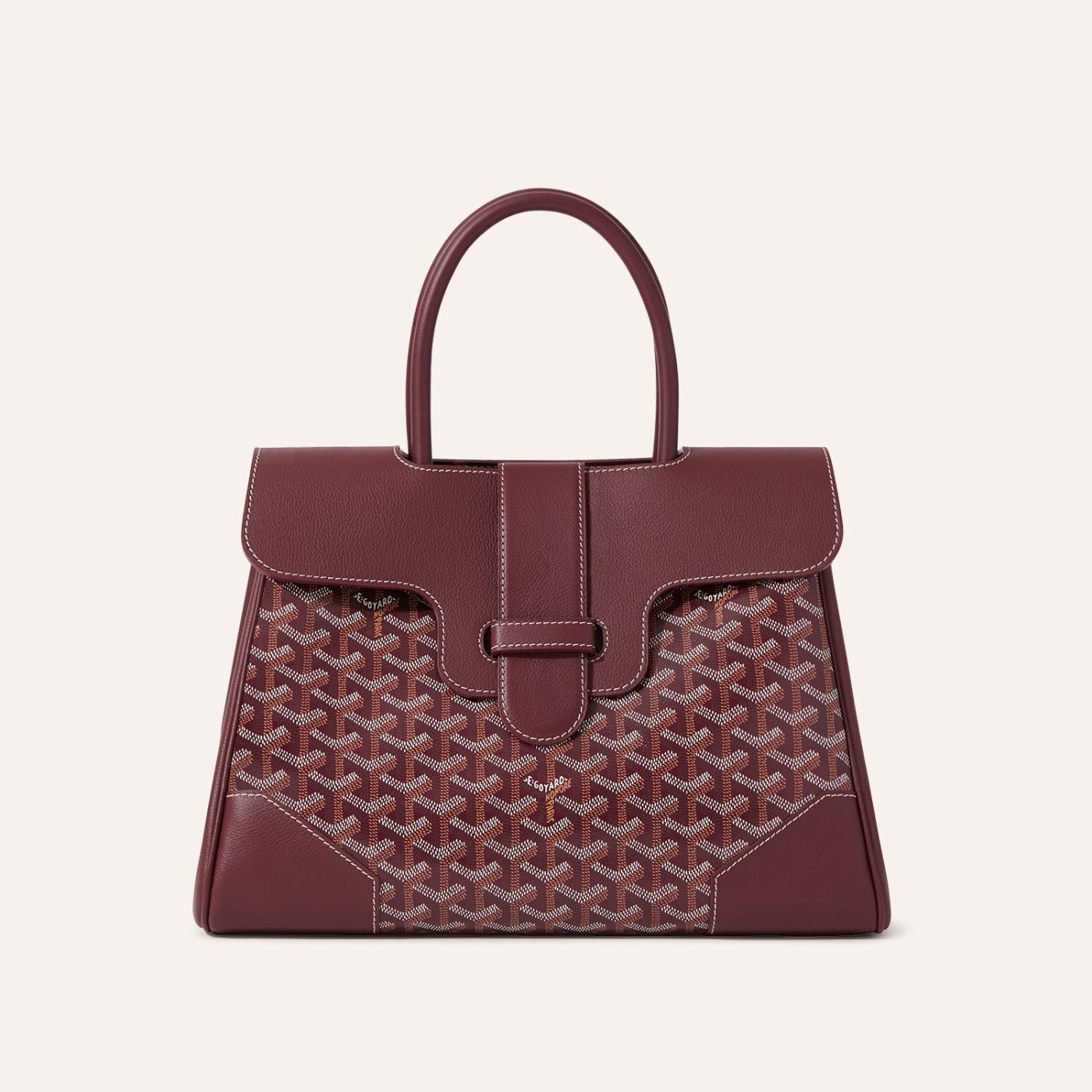 Goyard Saigon Tote Bordeaux Goyardine Canvas Palladium Hardware - Image 1
